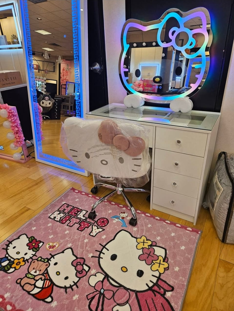 Hello kitty vanity mirror and desk